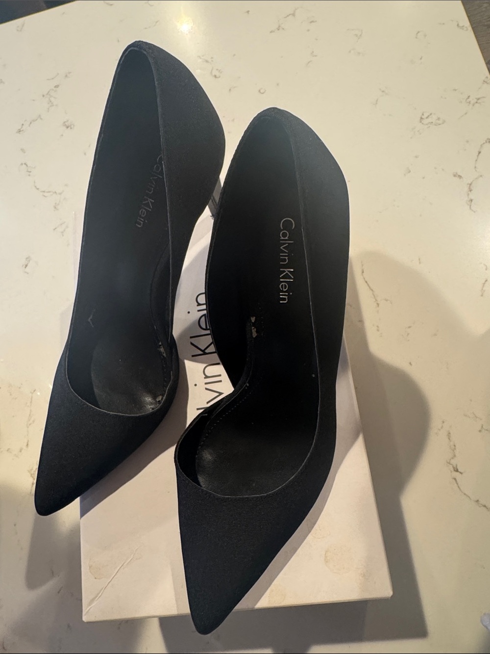 Calvin Klein Black Pointed-Toe Stiletto Pumps